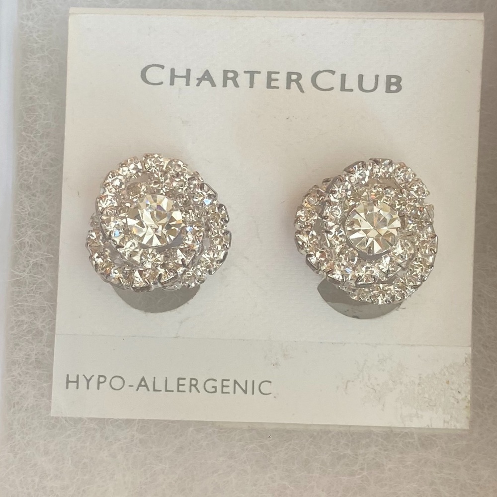 vintage crystal clip earrings